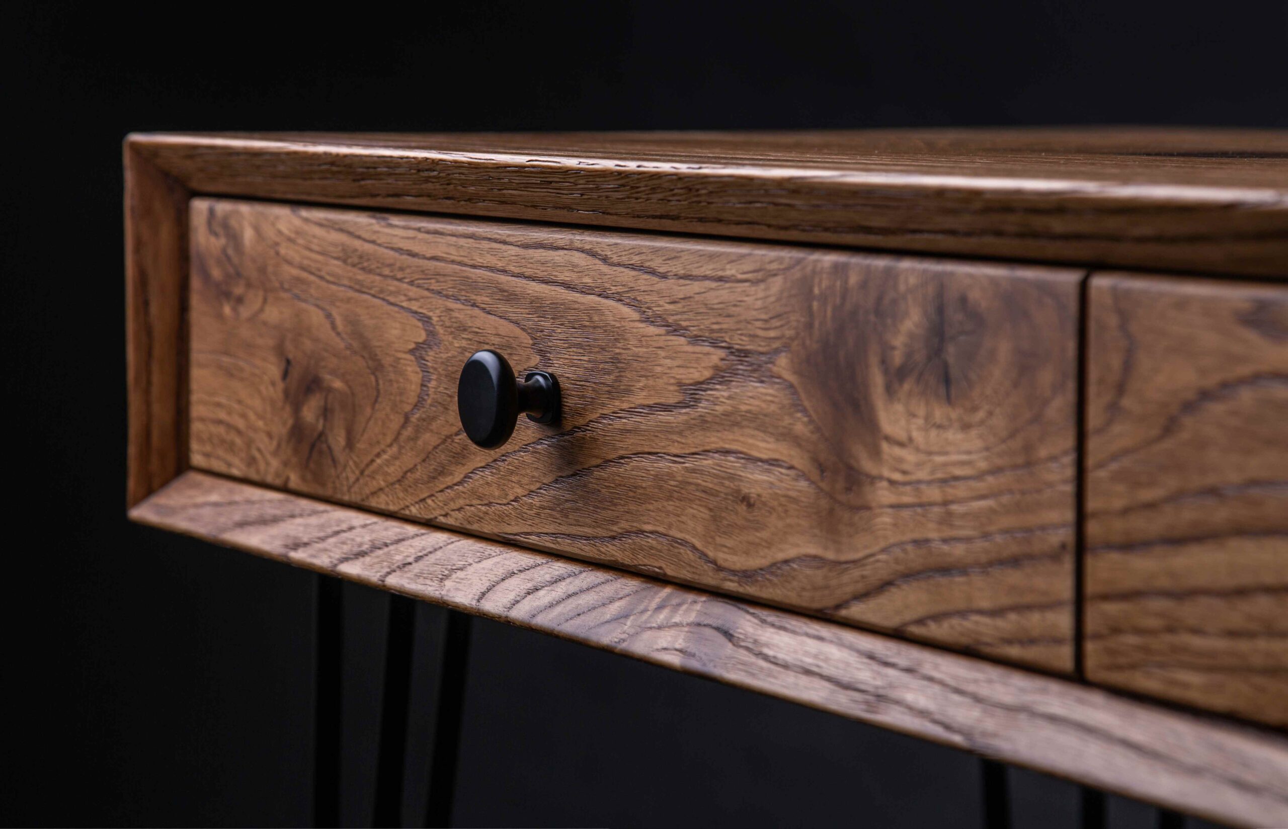 "Personalizacja na zamówienie - dobór szerokości i głębokości, biurko z szufladami drewniane"