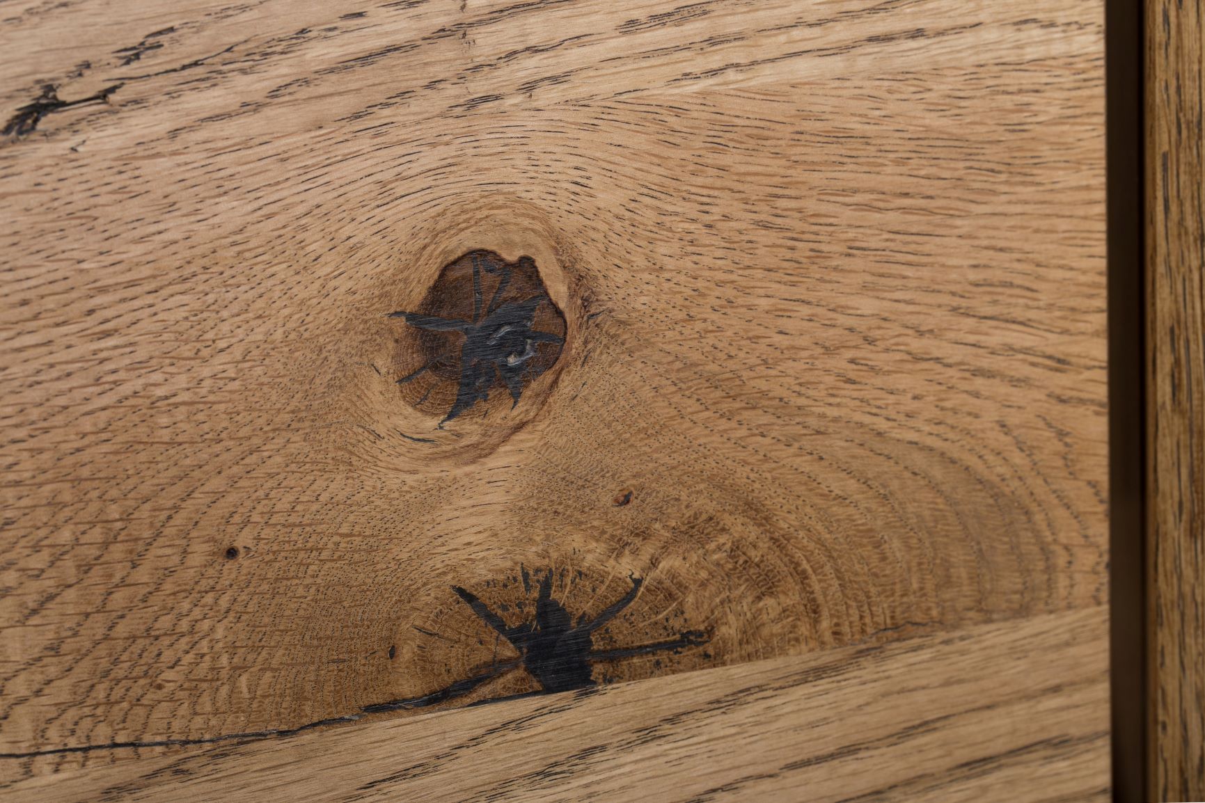 Blat i fronty komody K1 z litego drewna dębowego