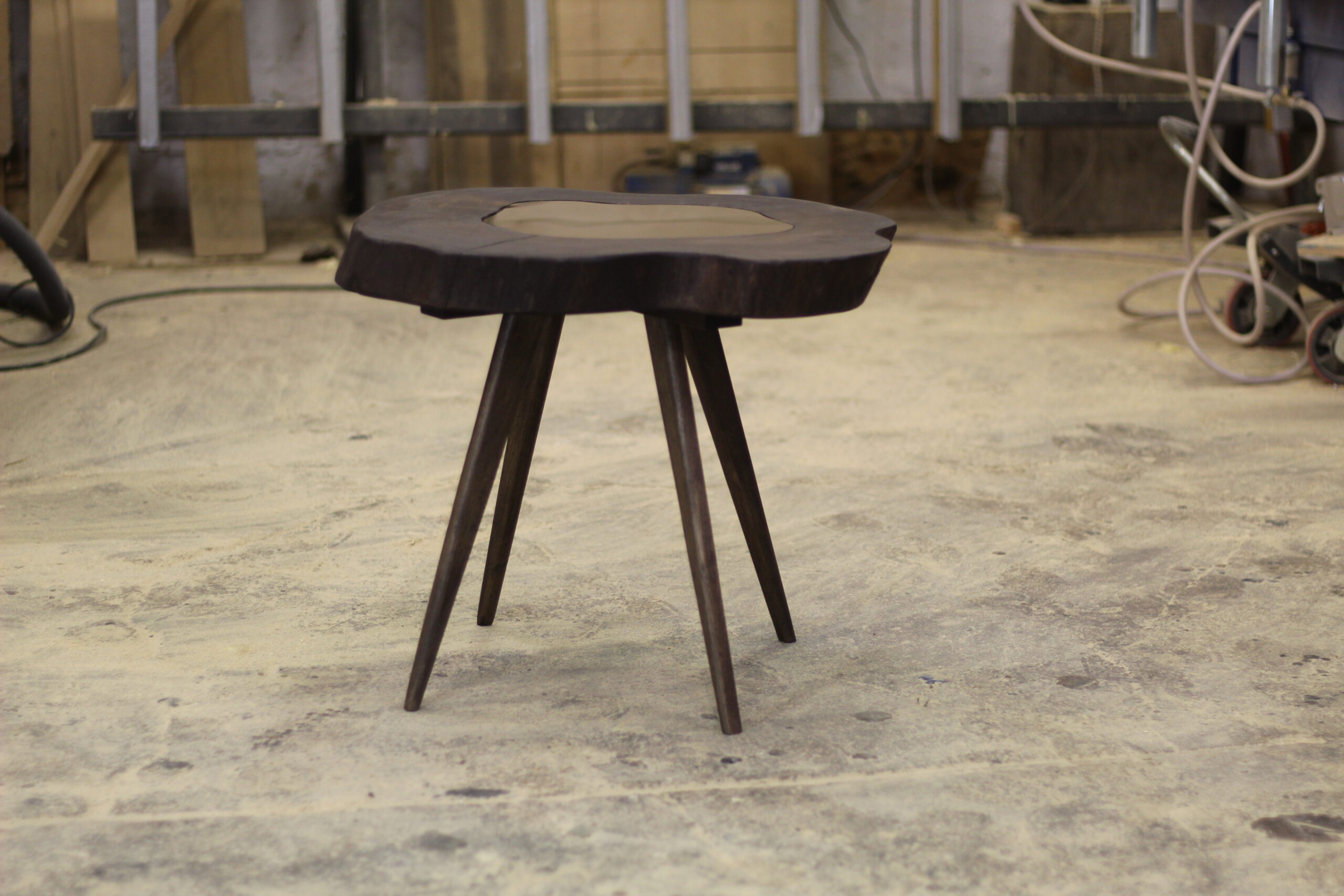 stolik kawowy ciemny brąz, stolik kawowy okrągły