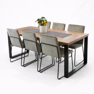 Stół S2 z litego dębu w stylu nowoczesnym – masywny stół drewniany do jadalni Patrei